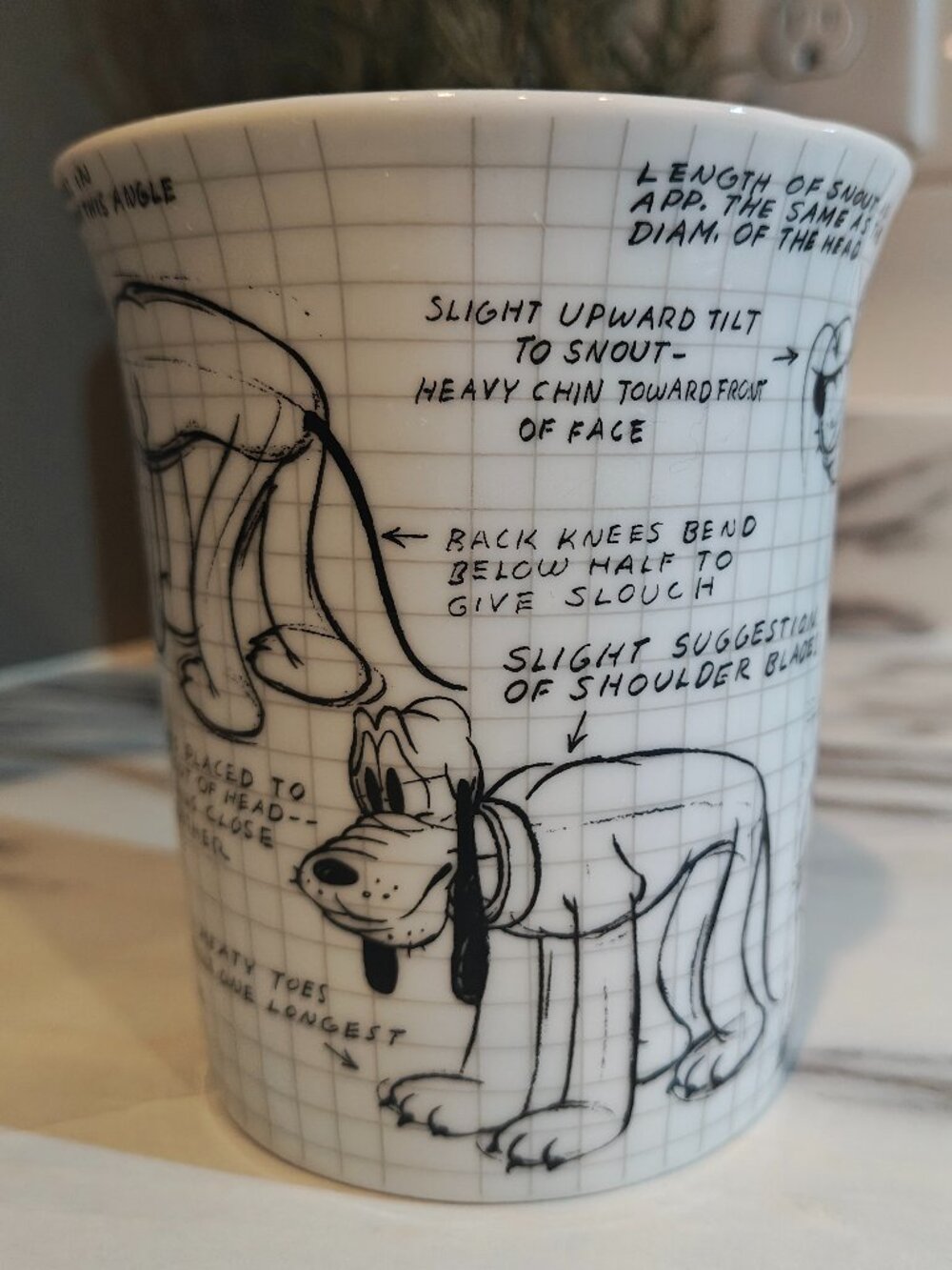 Disney Sketch Book Mickey Mouse & Pluto Character Construction Mugs – Set of 2 - Picture 10 of 14